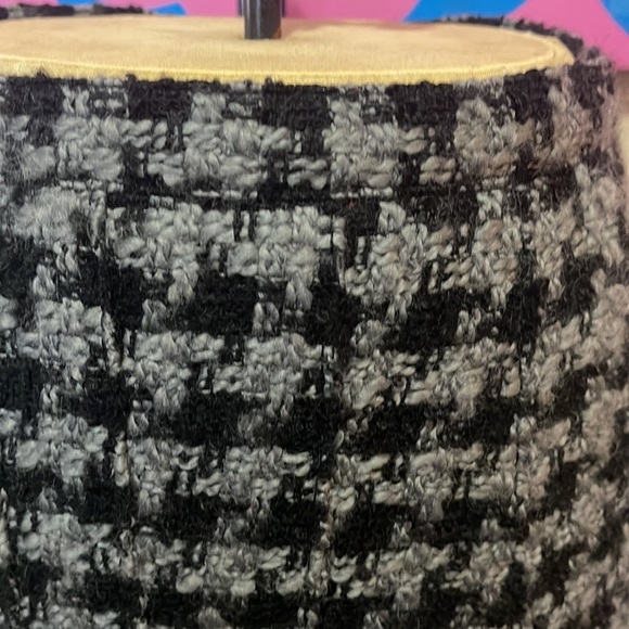 Moschino Cheap Chic Gray Black Wool Tweed Houndstooth Trumpet Skirt - Picture 3 of 10